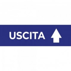 Uscita freccia alto v1 in plexiglass trasparenti da parete