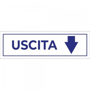 Uscita freccia basso v4 in plexiglass trasparenti da parete