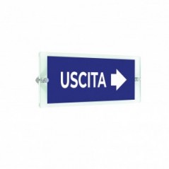 Uscita freccia destra v1 in plexiglass trasparenti da parete