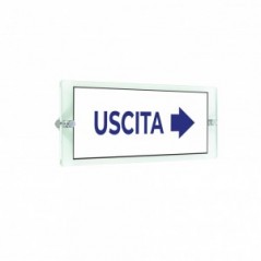 Uscita freccia destra v3 in plexiglass trasparenti da parete