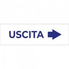 Uscita freccia destra v3 in plexiglass trasparenti da parete