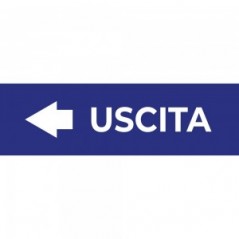 Uscita freccia sinistra v1 in plexiglass trasparenti da parete