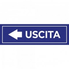 Uscita freccia sinistra v2 in plexiglass trasparenti da parete