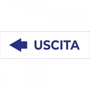 Uscita freccia sinistra v3 in plexiglass trasparenti da parete