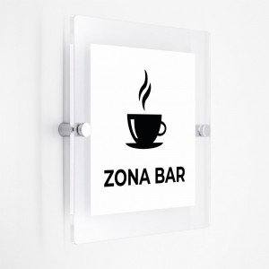Zona bar v3 in plexiglass trasparenti da parete