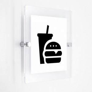 Zona ristoro V2 in plexiglass trasparenti da parete