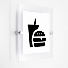 Zona ristoro V2 in plexiglass trasparenti da parete