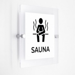 Zona sauna v2 in plexiglass trasparenti da parete