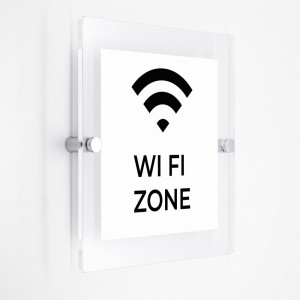 Zone Wi-Fi v4 in plexiglass trasparenti da parete