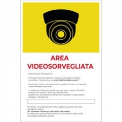 Area videosorvegliata v8 in plexiglass trasparenti da parete