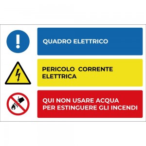 Quadro elettrico pericolo v1 in plexiglass trasparenti da parete