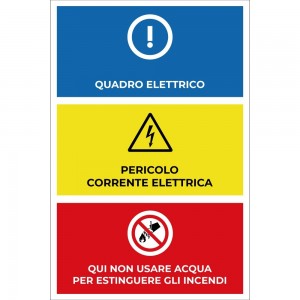Quadro elettrico pericolo v2 in plexiglass trasparenti da parete